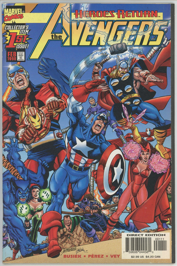 Avengers #1 (1993) - 9.0 VF/NM *Heroes Return/George Perez*