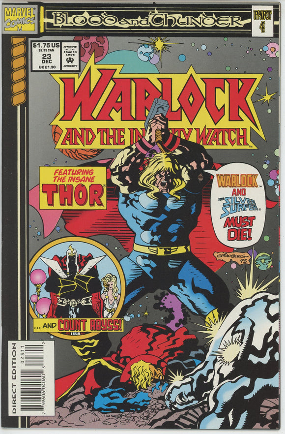 Warlock and the Infinity Watch #23 (1992) - 9.4 NM *Blood and Thunder*