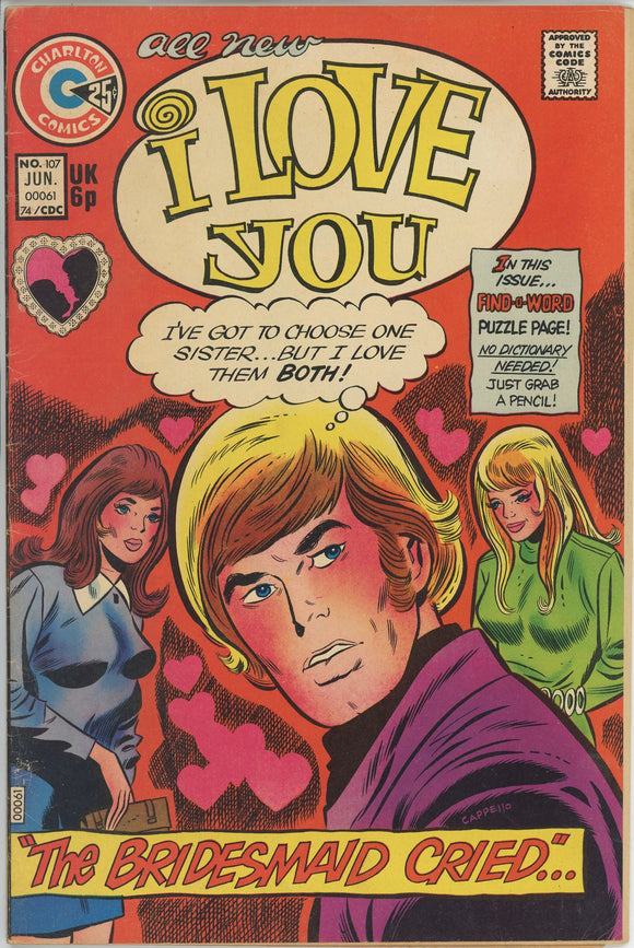 I Love You #107 (1955) - 6.0 FN *Nice Capello Cover/Charlton Romance*