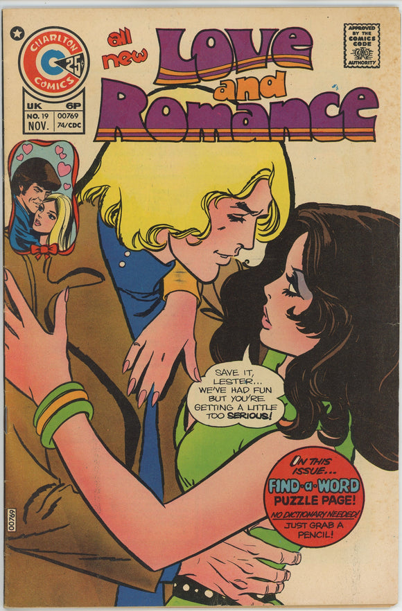 Love and Romance #19 (1971) - 5.5 FN- *Sweet Victory/Charlton Romance*