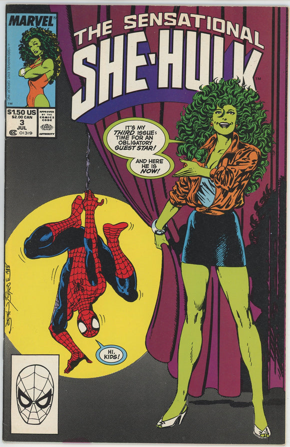 Sensational She Hulk #3 (1989) - 8.0 VF *Spider-Man/Mysterio*