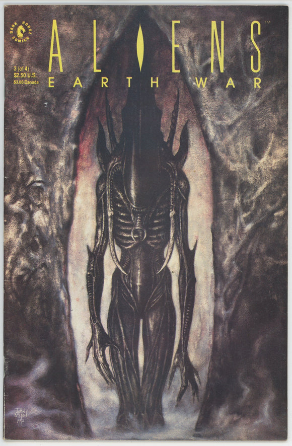 Aliens Earth War #3 (1990) - 7.0 FN/VF *John Bolton Cover*