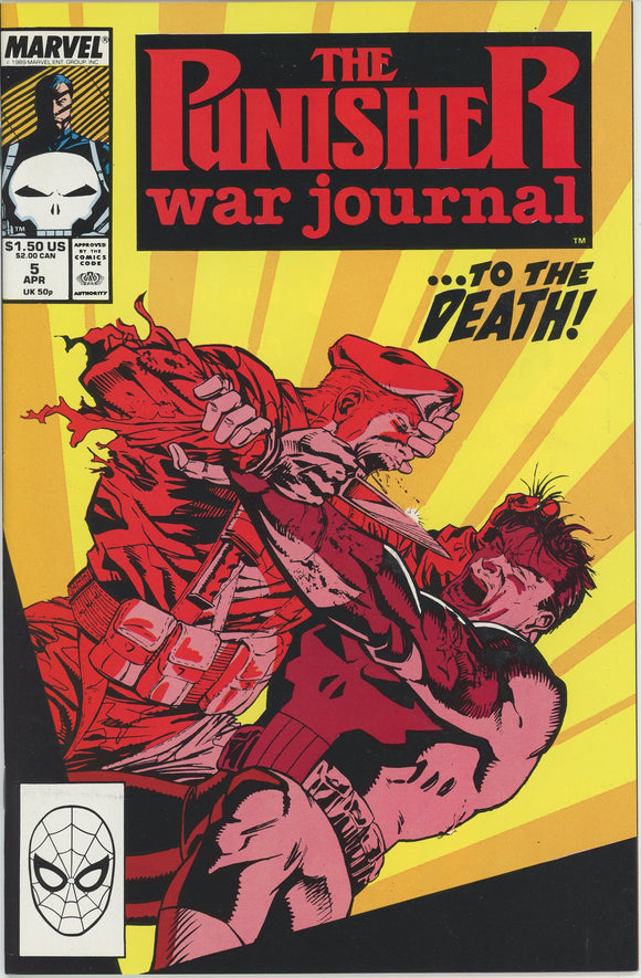 Punisher War Journal #5 (1988) - 9.2 NM- *Cool Jim Lee Cover*