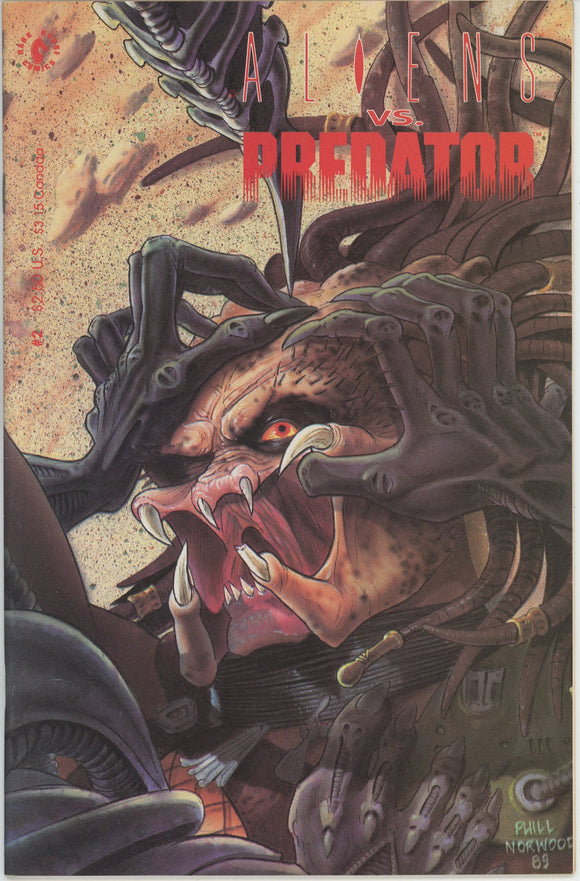 Aliens Vs Predator #2 (1990) - 9.0 VF/NM *Norwood Cover/Mini Series*