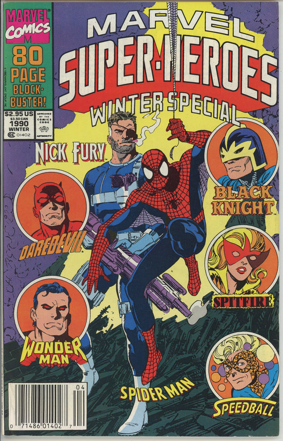 Marvel Super Heroes #4 (1990) - 8.0 VF *Spider-Man/Nick Fury* Newsstand