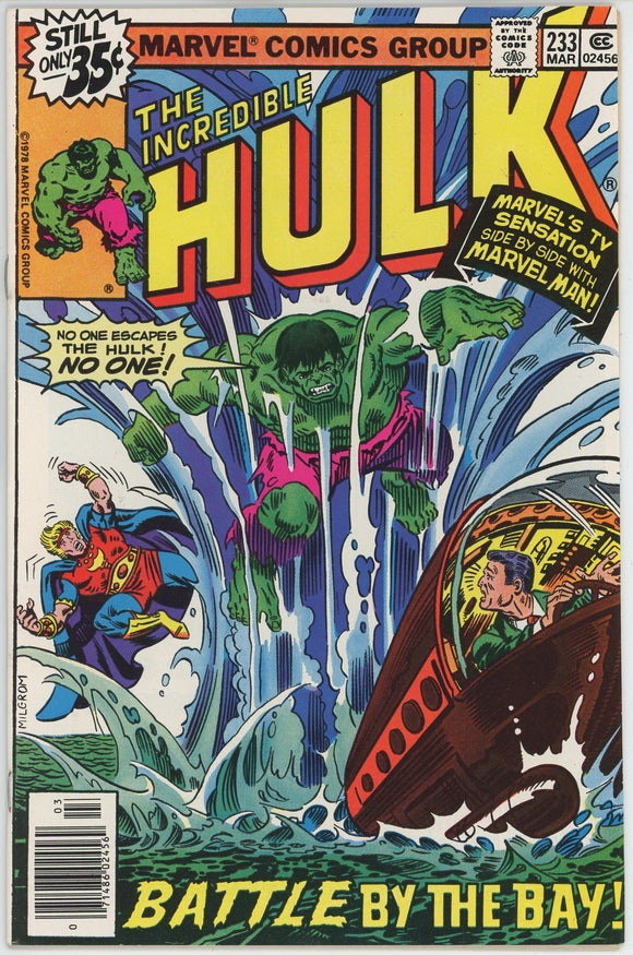 Incredible Hulk #233 (1962) - 9.2 NM- *At the Bottom of the Bay/Marvel Man*