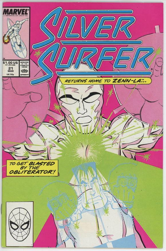 Silver Surfer #21 (1987) - 9.2 NM- *You Say You Want Obliteration*