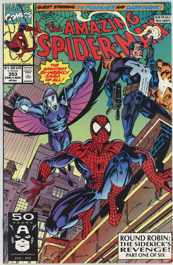 Amazing Spider Man #353 (1963) - 9.4 NM *Darkhawk/Punisher*