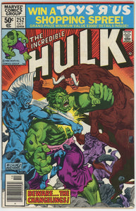 Incredible Hulk #252 (1962) - 7.0 FN/VF *The Changelings*