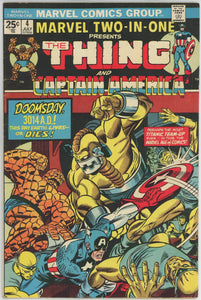 Marvel Two In One #4 (1974) - 4.5 VG+ *Thing/Captain America*