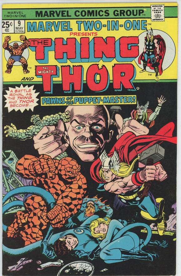 Marvel Two In One #9 (1974) - 6.5 FN+ *Thing/Thor*