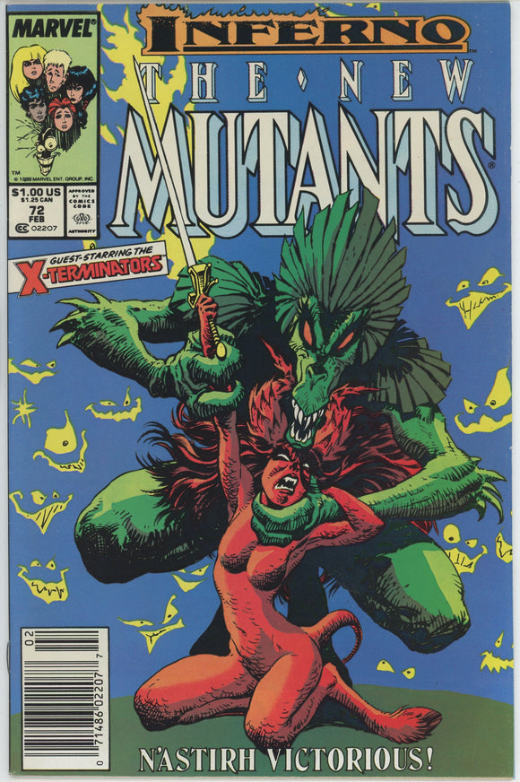 New Mutants #72 (1983) - 9.0 VF/NM *Demon Reign* Newsstand