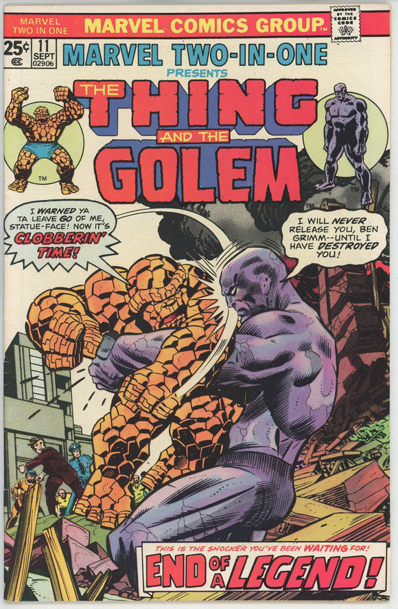 Marvel Two In One #11 (1974) - 7.0 FN/VF *Thing/Golem*