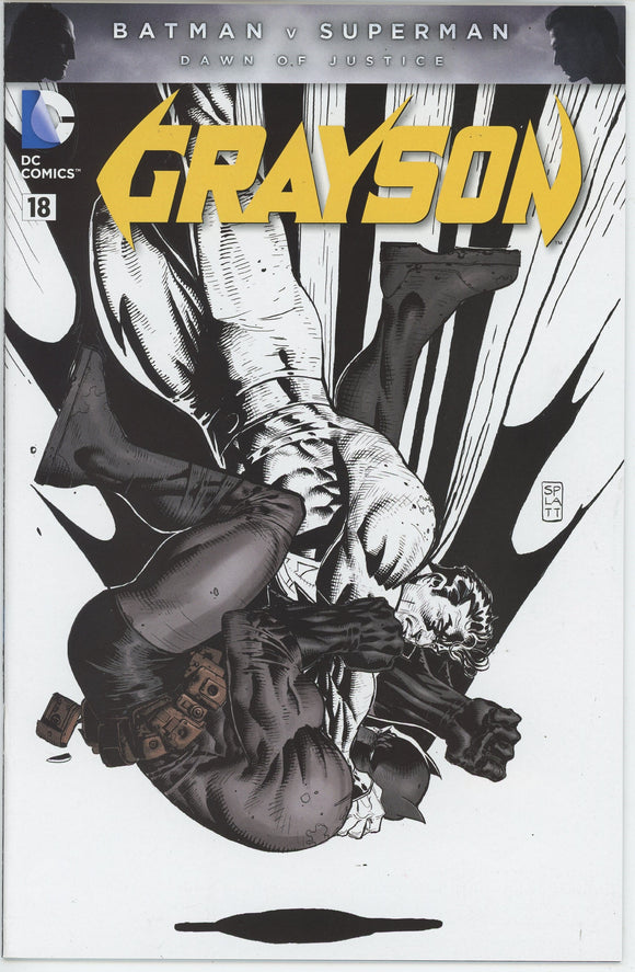 Grayson #18 (2014) - 9.2 NM- *Half Inked Stephen Platt Variant Cover* New 52