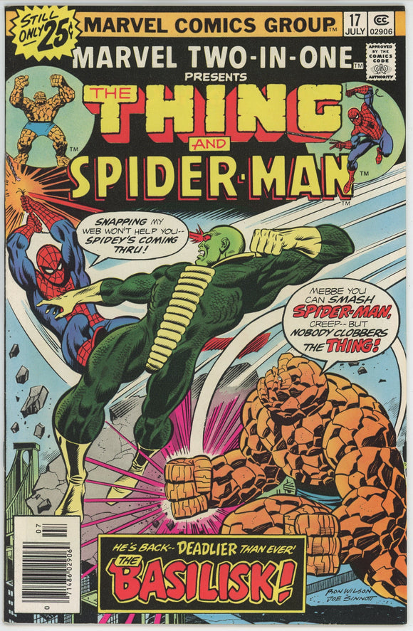 Marvel Two In One #17 (1974) - 9.2 NM- *Thing/Spider-Man*