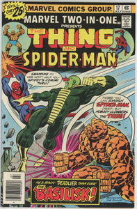 Marvel Two In One #17 (1974) - 7.5 VF- *Thing/Spider-Man*