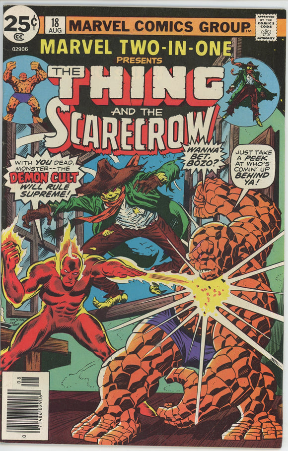 Marvel Two In One #18 (1974) - 8.0 VF *Thing/Scarecrow*