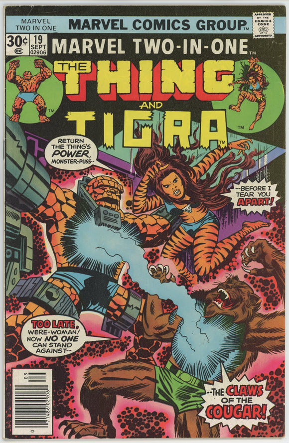 Marvel Two In One #19 (1974) - 6.0 FN *Thing/Tigra*