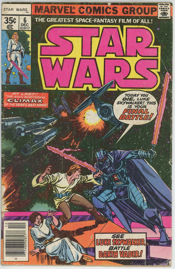 Star Wars #6 (1977) - 2.0 GD *A New Hope Part 6*