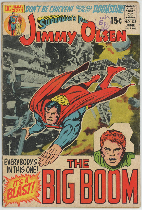 Superman's Pal Jimmy Olsen #138 (1958) - 4.5 VG+ *The Big Boom*