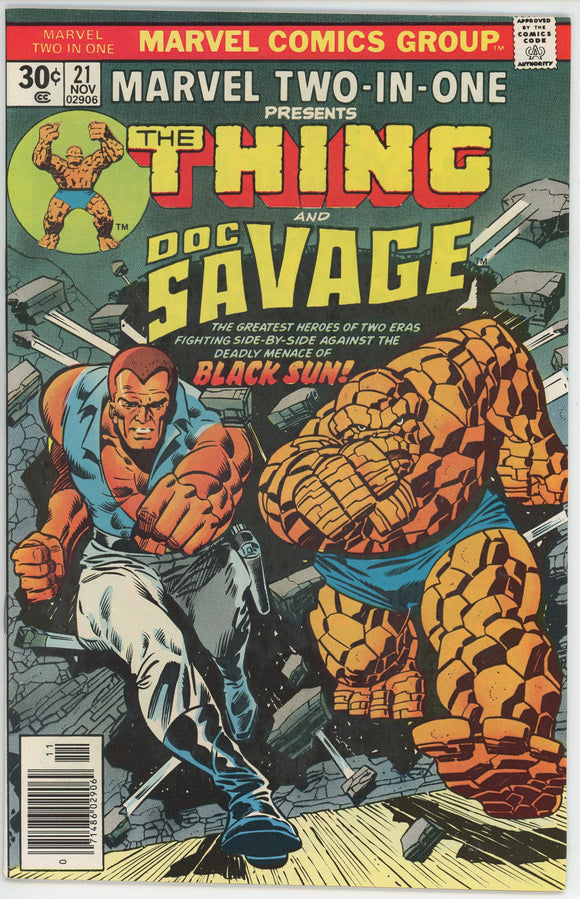 Marvel Two In One #21 (1974) - 9.0 VF/NM *Thing/Doc Savage*