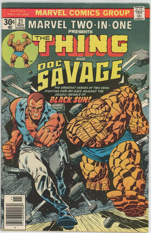 Marvel Two In One #21 (1974) - 6.0 FN *Thing/Doc Savage*