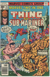 Marvel Two In One #28 (1974) - 7.5 VF- *Thing/Sub-Mariner*