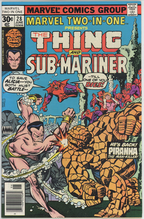 Marvel Two In One #28 (1974) - 9.2 NM- *Thing/Sub-Mariner*