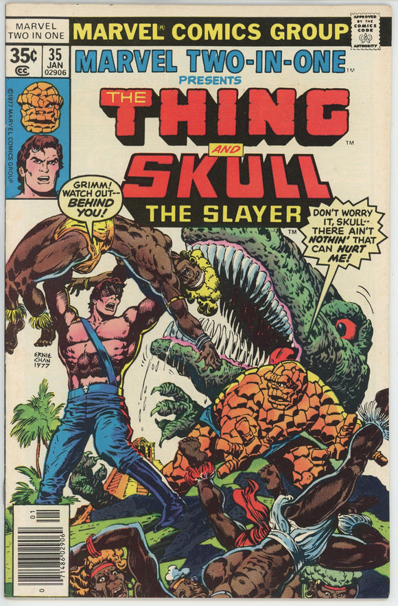 Marvel Two In One #35 (1972) - 7.5 VF- *Skull the Slayer/Thing*