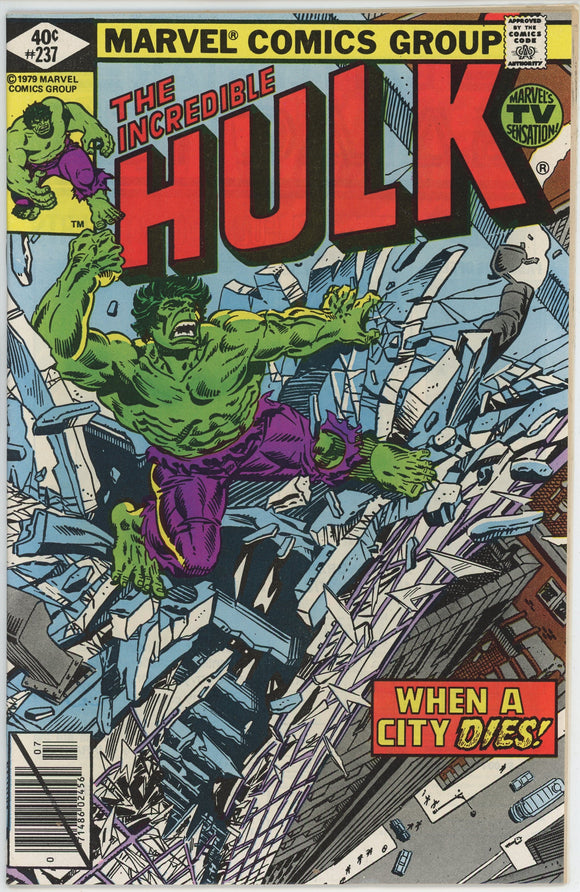 Incredible Hulk #237 (1962) - 7.5 VF- *When A City Dies*