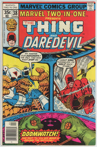 Marvel Two In One #38 (1972) - 7.5 VF- *Mr. Fantastic/Daredevil*