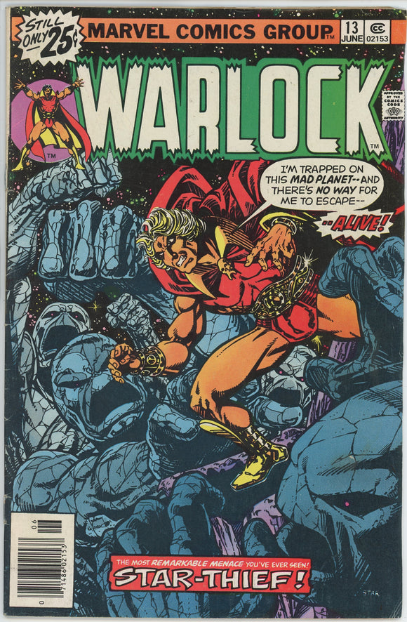 Warlock #13 (1972) - 5.5 FN- *1st Appearance Star Thief*