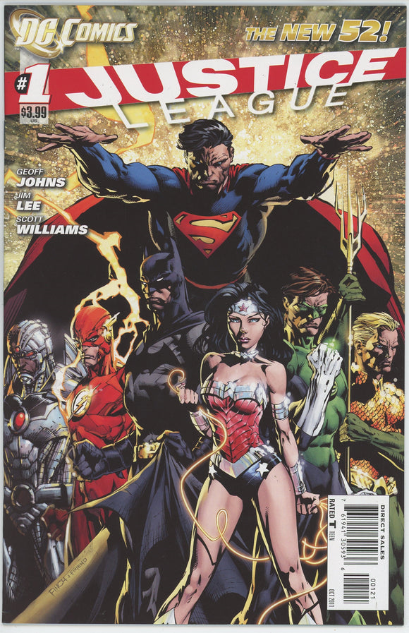 Justice League #1 (2011) - 9.0 VF/NM *David Finch Incentive Variant*