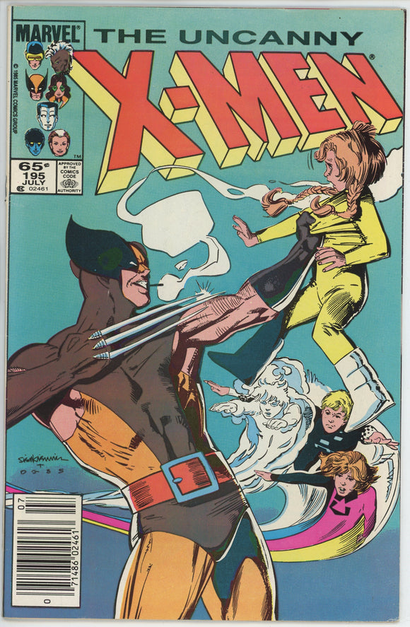 Uncanny X-Men #195 (1963) - 5.5 FN- *Power Pack/Morlocks* Newsstand