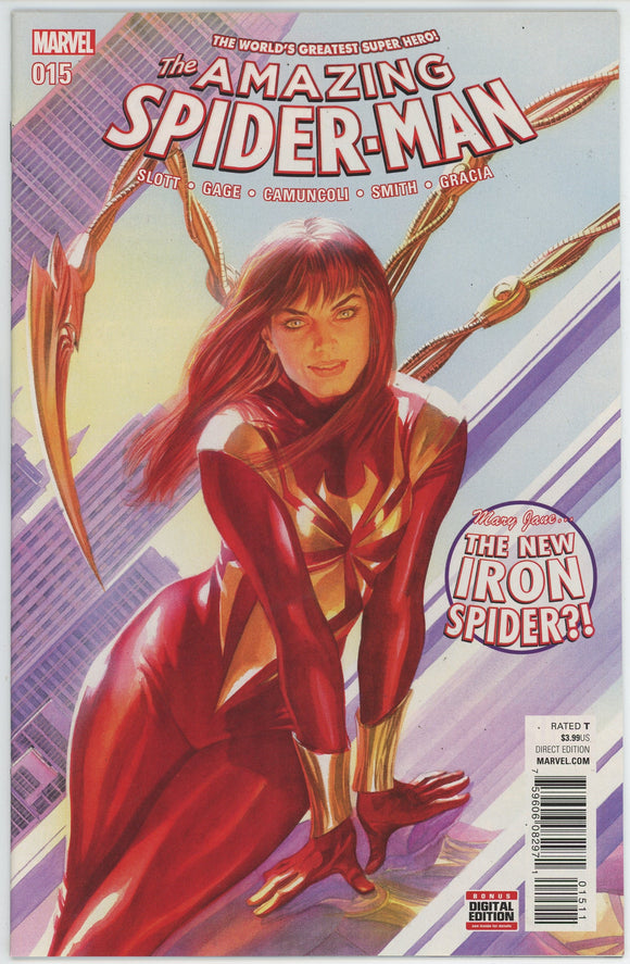 Amazing Spider Man #15 (2015) - 9.2 NM- *Mary Jane Iron Spider*