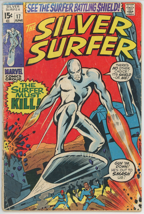 Silver Surfer #17 (1968) - 1.8 GD- *The Surfer Must Kill*