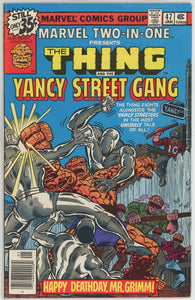 Marvel Two In One #47 (1972) - 7.5 VF- *Thing/Yancy Street Gang*