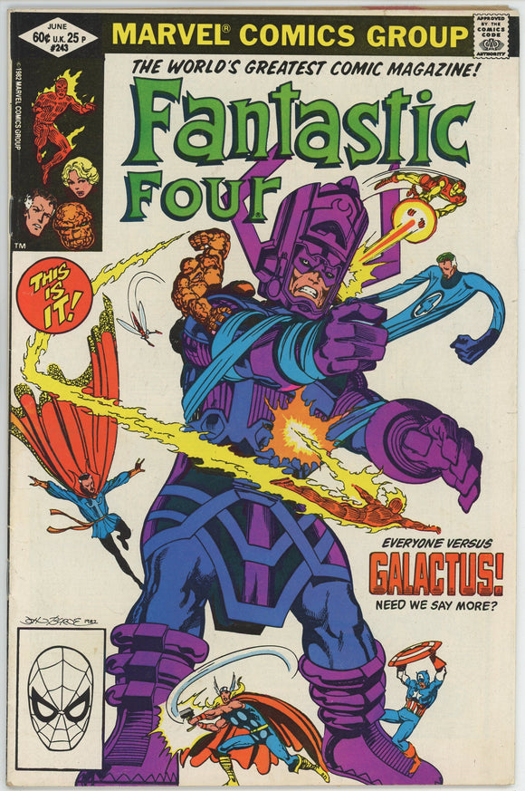 Fantastic Four #243 (1962) - 6.5 FN+ *Frankie Raye Nova/Galactus*