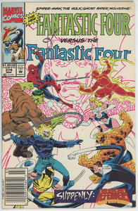 Fantastic Four #374 (1962) - 8.5 VF+ *Suddenly the Secret Defenders* Newsstand