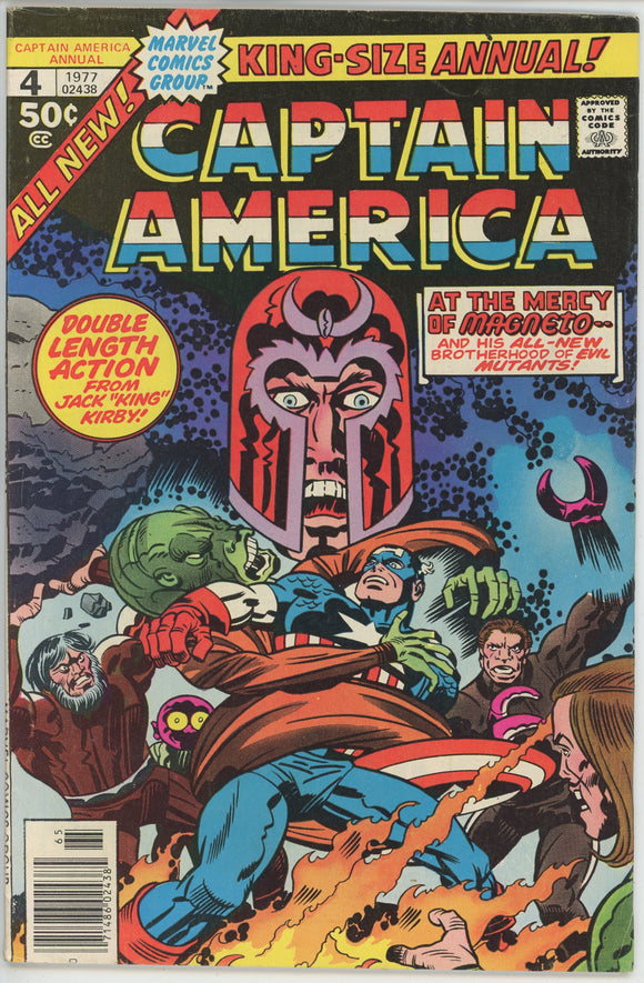 Captain America Annual #4 (1968) - 5.5 FN- *The Great Mutant Massacre*