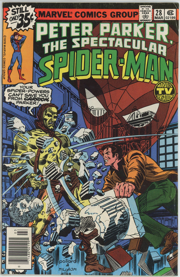 Spectacular Spider-Man #28 (1976) - 6.5 FN+ *Ashes to Ashes/Daredevil*