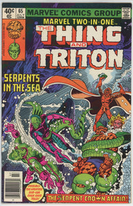 Marvel Two In One #65 (1972) - 8.0 VF *Thing/Triton*