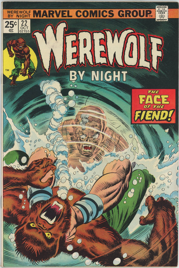 Werewolf By Night #22 (1972) - 7.5 VF- *Face of the Fiend*