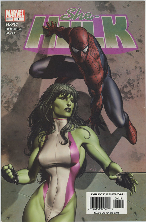 She Hulk #4 (2004) - 8.0 VF *Spider-Man/Adi Granov Cover*