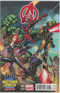 Avengers #1 (2013) - 9.6 NM+ *J. Scott Campbell Midtown Variant*