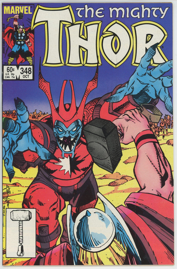 Thor #348 (1962) - 8.0 VF *Ragnarok and Roll/The Dark and the Light*