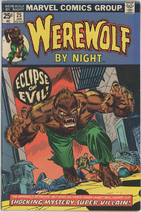 Werewolf By Night #25 (1972) - 5.5 FN- *An Eclipse of Evil*