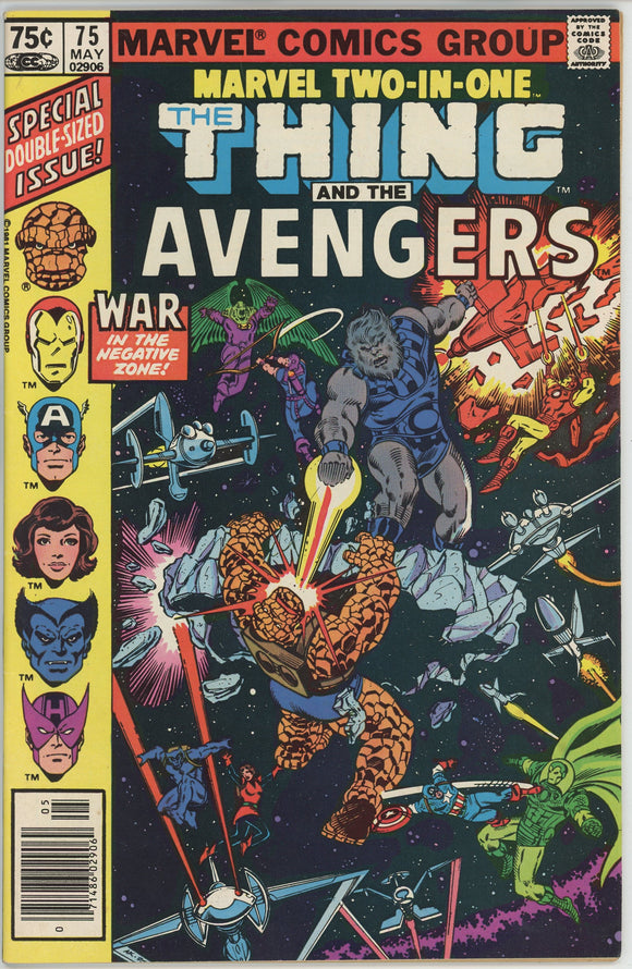 Marvel Two In One #75 (1972) - 8.0 VF *Thing/Avengers* Newsstand