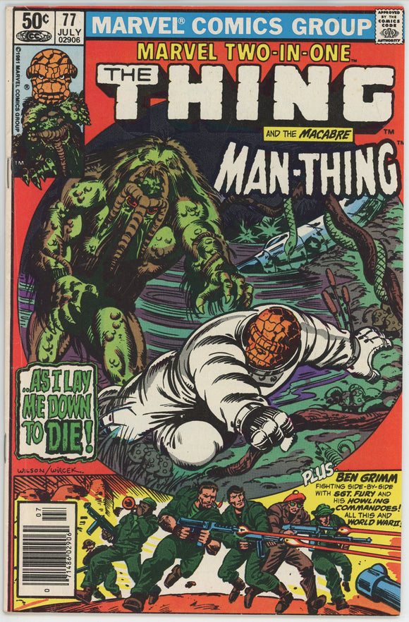 Marvel Two In One #77 (1972) - 6.0 FN *Thing/Man-Thing*