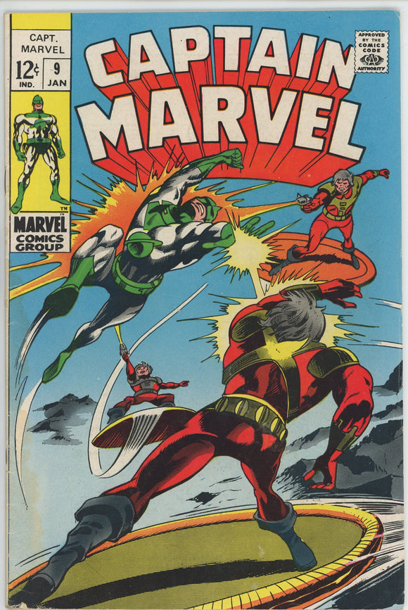 Captain Marvel #9 (1968) - 4.0 VG *Between Hammer and Anvil*